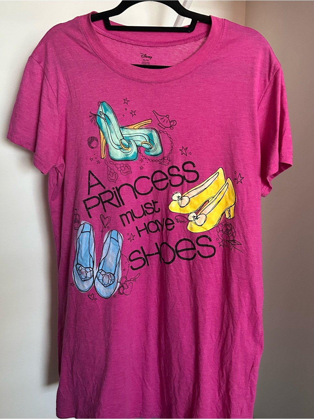 Disney Hot Pink 'A Princess Must Have Shoes' Sleepwear